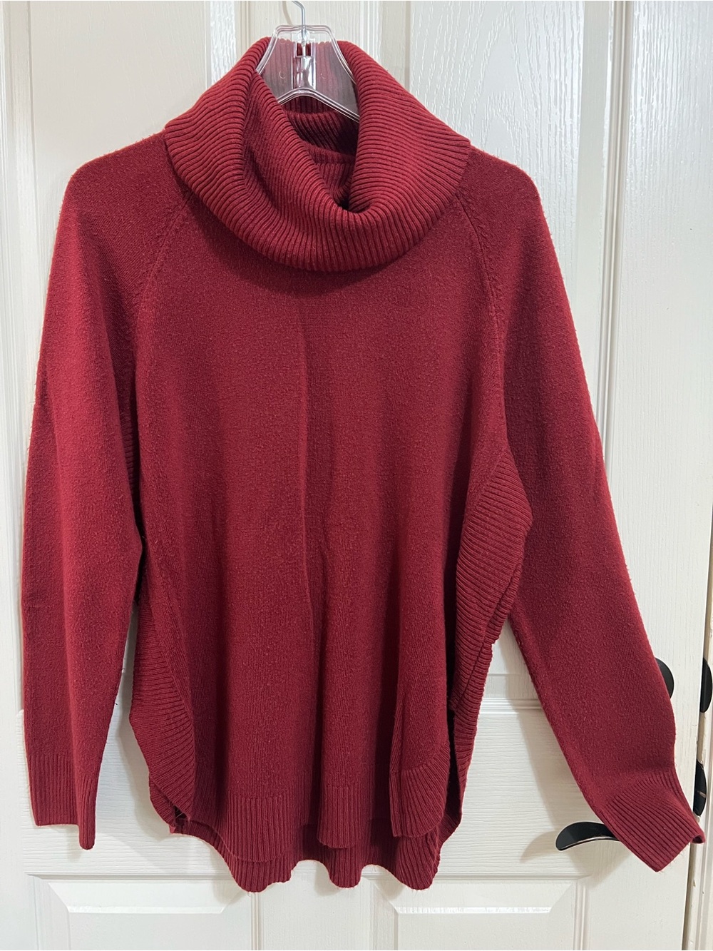 croft & barrow Wine Red Cowl Neck Sweater